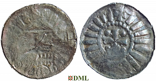Денарий, Германия, Саксония, Anonymous bishop, м.д. Sachesnpfennig, Kilger 2000, KN 1