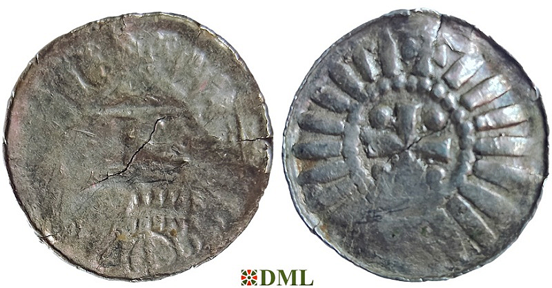 Денарий, Германия, Саксония, Anonymous bishop, м.д. Sachesnpfennig, Kilger 2000, KN 1