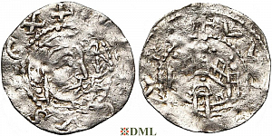 Денарий, Германия, Франкония, Henri IV (1056-1084), м.д. Wurzburg, Dbg. 858