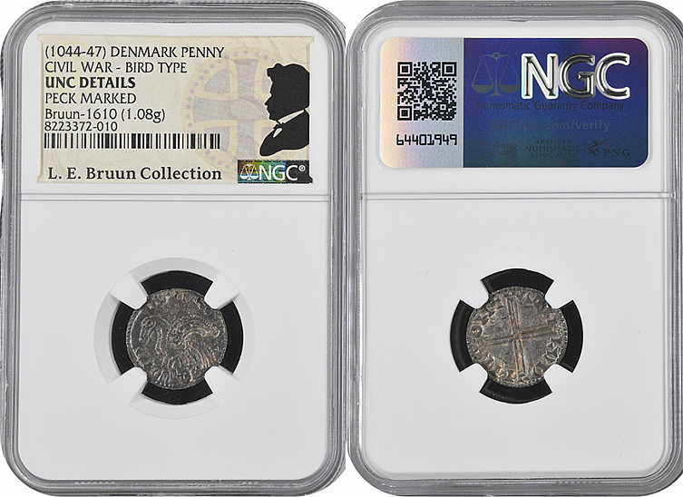 Денарий, Дания, Magnus I (1042-1047), м.д. Lund, Hbg. 16