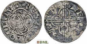 Денарий, Англия, Cnut (1016-1035), м.д. Colchester, монетарий Wulfwine, North 781