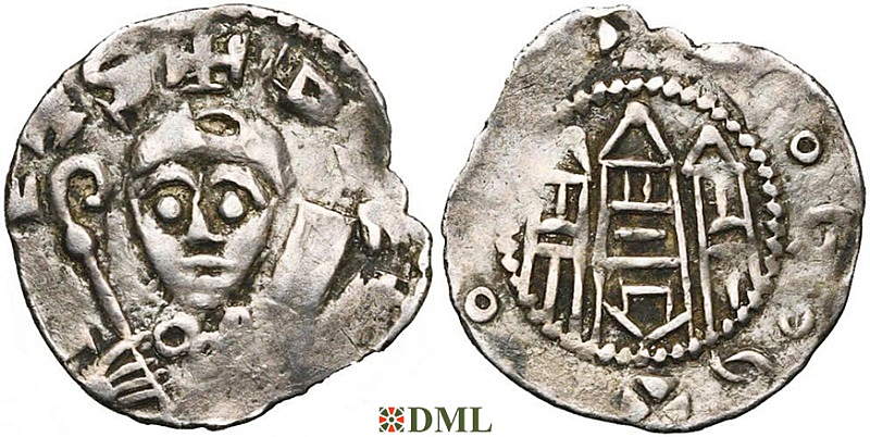 Денарий, Германия, Нижняя Лотарингия, Theoduin (1048-1075), м.д. Luttich, Ilisch 2014, 34.36