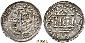 Денарий, Германия, Бавария, Heinrich III (1027-1039) и Konrad II (1024-1039), м.д. Regensburg, Hahn 1976, 35
