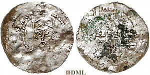 Денарий, Германия, Швабия, Heinrich II (1002-1024), м.д. Strassburg, Dbg. 919