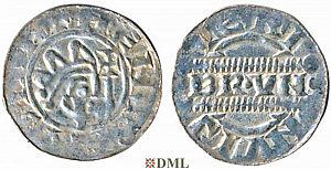 Денарий, Германия, Нижняя Лотарингия, Bruno III (1050-1057), м.д. Leeuwarden, Ilisch 2000, 21.14
