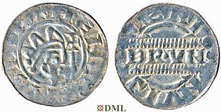 Денарий, Германия, Нижняя Лотарингия, Bruno III (1050-1057), м.д. Leeuwarden, Ilisch 2000, 21.14