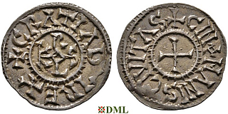 Денье, Каролинги, Charles le Chauve (840-877), м.д. Le Mans, Depeyrot 559
