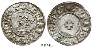 Денарий, Англия, Æthelred II (978-1016), м.д. York, монетарий Surcethi, North 777
