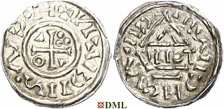 Денарий, Германия, Бавария, Heinrich II (1002-1024), м.д. Neuburg, монетарий DIOTP, Hahn 1976, 84a1