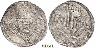Денарий, Германия, Швабия, Heinrich II (1002-1024), м.д. Esslingen, Dbg. 951