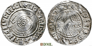 Денарий, Дания, Knut (1018-1035), м.д. Lund, Hbg. 20