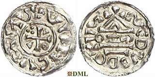 Денарий, Германия, Бавария, Heinrich II (1002-1024), м.д. Salzburg, монетарий CEZO, Hahn 1976, 89a2