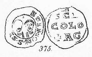 Денарий, Германия, Нижняя Лотарингия, Heinrich III (1039-1056), м.д. Remagen, Dbg. ?