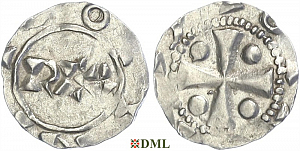 Денарий, Германия, Нижняя Лотарингия, Heinrich II (1002-1024), м.д. Deventer, Ilisch 2000, 1.5