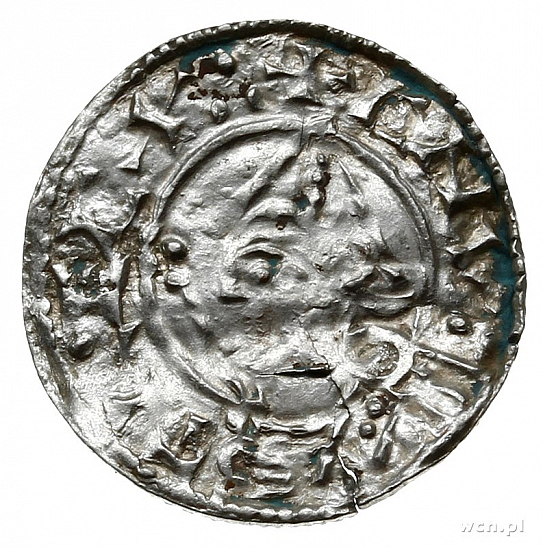 Денарий, Англия, Cnut  (1016-1035), м.д. London, монетарий Leofwige, North 787