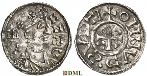 Денарий, Германия, Бавария, Heinrich II (1002-1024), м.д. Regensburg, монетарий OИИA, Hahn 1976, 29a3