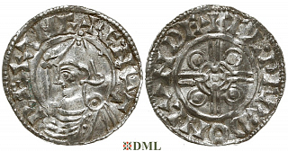Денарий, Англия, Cnut (1016-1035), м.д. London, монетарий Ælfwald, North 787