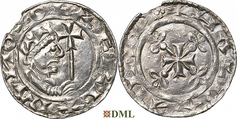 Денарий, Дания, Olaf Hunger (1086-1095), м.д. Lund, Hbg. 3