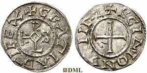 Денарий, Каролинги, Charles le Chauve (840-877), м.д. Saint-Denis, Depeyrot 896