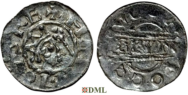 Денарий, Германия, Нижняя Лотарингия, Bruno III (1050-1057), м.д. Dokkum, Ilisch 2000, 21.19
