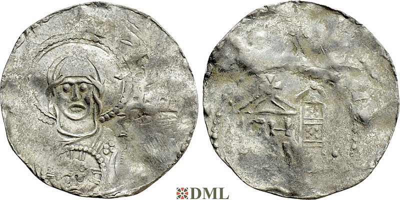 Денарий, Германия, Франкония, Heinrich III (1039-1056), м.д. Speyer, Dbg. 838