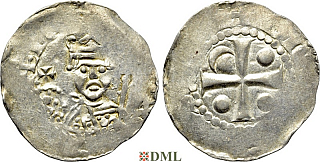 Денарий, Германия, Франкония, K. Heinrich III (1046-1056), м.д. Worms, Dbg. 846