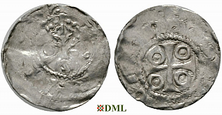 Денарий, Германия, Нижняя Лотарингия, Heinrich IV (1056-1106), м.д. Tiel, Ilisch 2000, 3.25