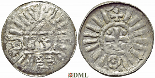 Денарий, Германия, Саксония, Anonymous bishop, Sachesnpfennig, Kilger 2000, KN 1