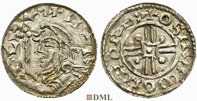 Денарий, Англия, Harthaknut (1035-1042), м.д. London, монетарий Osmund, North 811