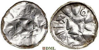 Денарий, Германия, Саксония, Anonymous bishop, Sachesnpfennig, Kilger 2000, KN 4
