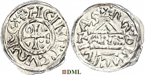 Денарий, Германия, Бавария, Heinrich II (1002-1024), м.д. Regensburg, монетарий ANZO, Hahn 1976, 27a2