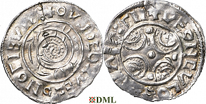 Денарий, Дания, Knut (1018-1035), м.д. Lund, Hbg. 20