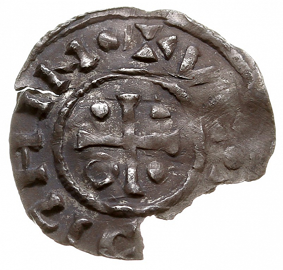 Денарий, Германия, Бавария, Heinrich IV (995-1002), м.д. Regensburg, монетарий WIC, Hahn 1976, 25e3