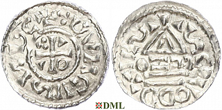 Денарий, Германия, Бавария, Heinrich II (1002-1024), м.д. Salzburg, монетарий CEZO, Hahn 1976, 89a2