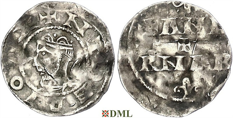 Денарий, Германия, Верхняя Лотарингия, Thierry I (984-1026), м.д. Andernach, Dbg. 443