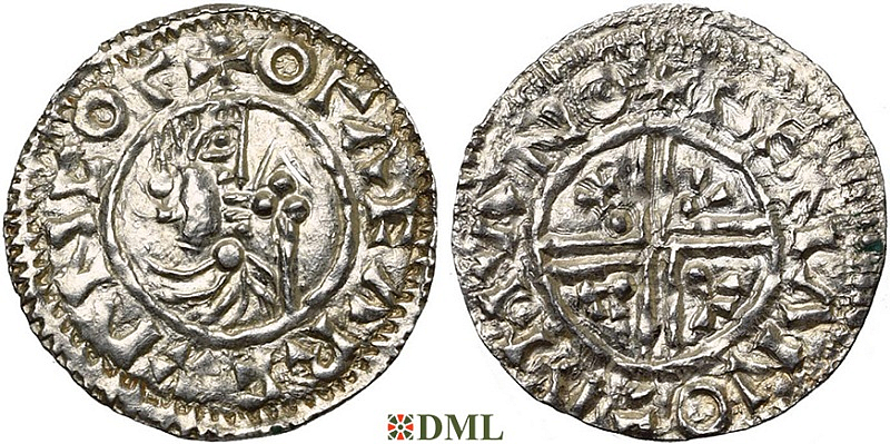Денарий, Швеция, Olaf Skötkonung (995-1021), м.д. Sigtuna, Malmer -:-
