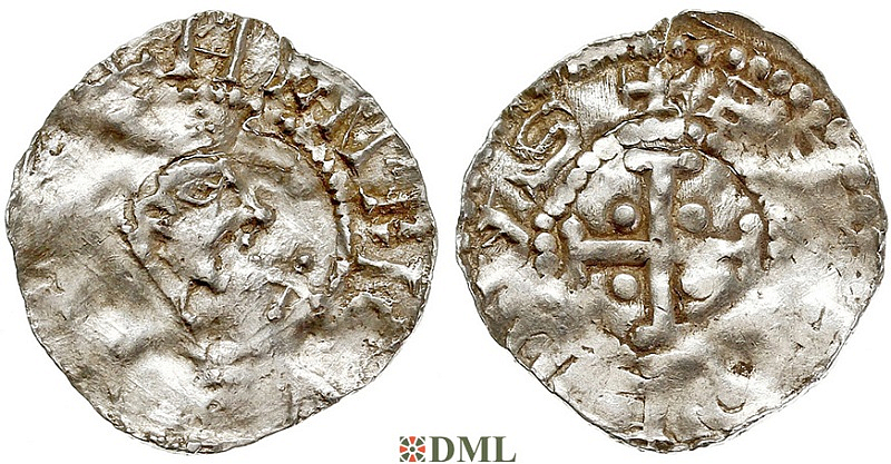 Денарий, Германия, Верхняя Лотарингия, Berthold (996-1018), м.д. Toul, Dbg. 957