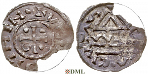 Денарий, Германия, Бавария, Heinrich IV (995-1002), м.д. Regensburg, монетарий WIC, Hahn 1976, 25e3