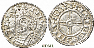 Денарий, Англия, Cnut (1016-1035), м.д. London, монетарий Ælsigge, North 790
