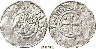 Денарий, Дания, Hardeknut (1035-1042), м.д. Lund, Hbg. -