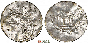 Денарий, Германия, Саксония, Heinrich III (1039-1056), м.д. Goslar