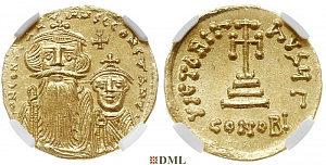 Солид, Византия, Constans II and Constantine IV (641-668), м.д. Constantinople
