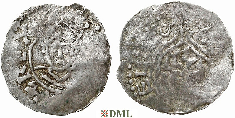 Денарий, Германия, Нижняя Лотарингия, Heinrich II (1002-1024), м.д. Utrecht, Ilisch 2000, 10.1