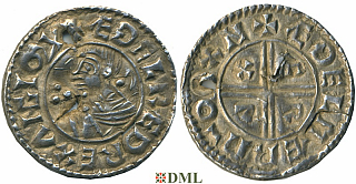 Денарий, Англия, Æthelred II (978-1016), м.д. Oxford, монетарий Æthelmær, North 770