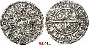 Денарий, Дания, Cnut (1018-1035), м.д. Orbaek, Hbg. 54