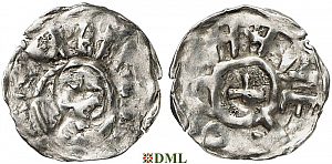 Денарий, Германия, Швабия, Hg. Otto I (973-982) и K. Otto II (973-983), м.д. Zurich, Dbg. 902