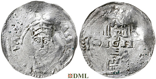 Денарий, Германия, Швабия, Heinrich II (1002-1024), м.д. Strassburg, Dbg. 920