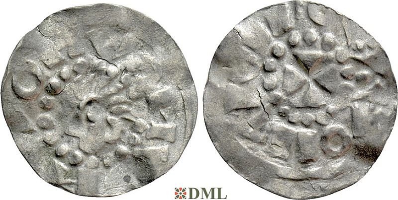 Денарий, Германия, Нижняя Лотарингия, Anonymous bishop, м.д. Jever?