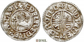 Денарий, Англия, Æthelred II (978-1016), м.д. Rochetser, монетарий Sidewine, North 770