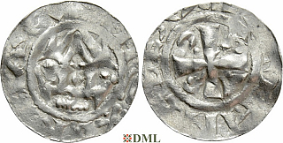 Денарий, Германия, Саксония, Anonymous bishop, м.д. Gittelde, Dbg. 1220